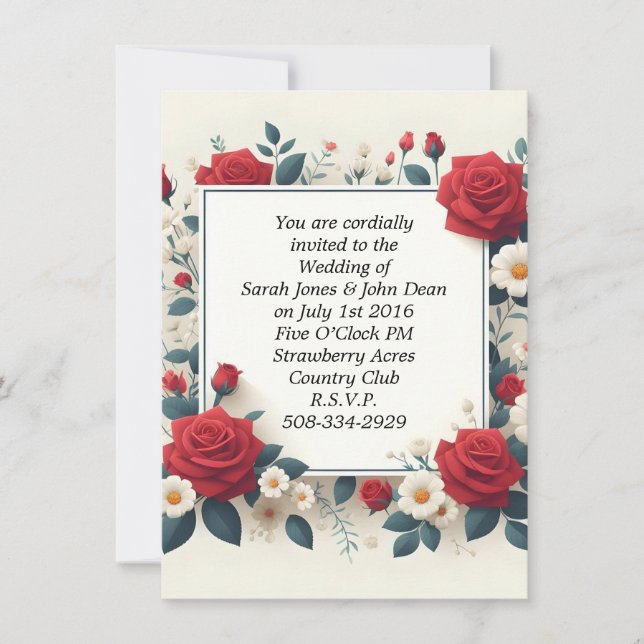 Convite de casamento simples (Frente)