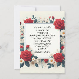 Convite de casamento simples