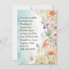 Convite de casamento simples