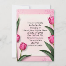 Convite de casamento simples