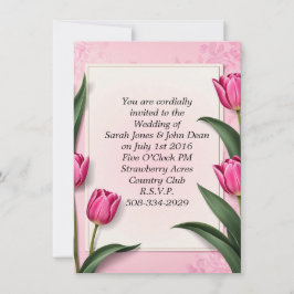 Convite de casamento simples