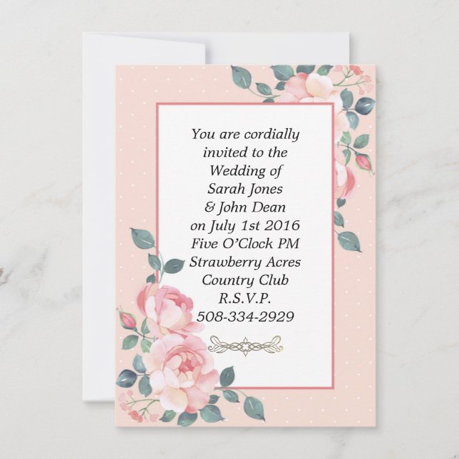 Convite de casamento simples (Frente)