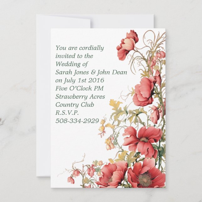 Convite de casamento simples (Frente)