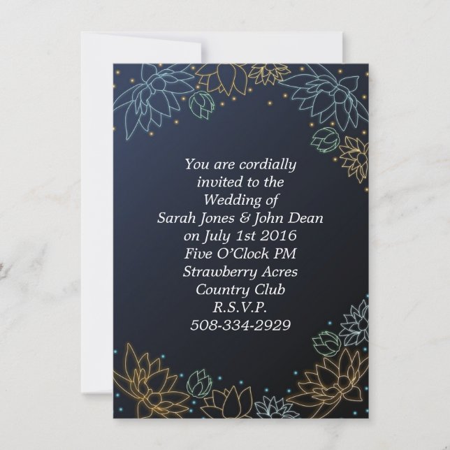 Convite de casamento simples (Frente)