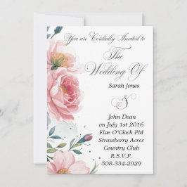 Convite de casamento simples