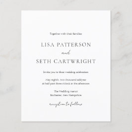 Convite de Casamento Simples Clássico com Orçament