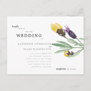 Convite de Casamento Simples e Econômico com Flora