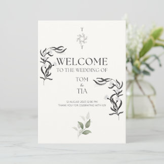 Convite de casamento simples e elegante