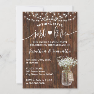 Convite de Casamento Simples e Intimista Western