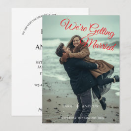 Convite de casamento simples e moderno personaliza