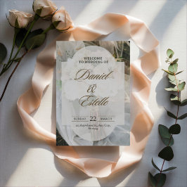 Convite de casamento simples editável