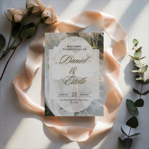 Convite de casamento simples editável