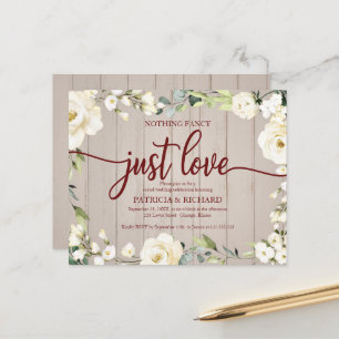 Convite de Casamento Simples Floral Barato