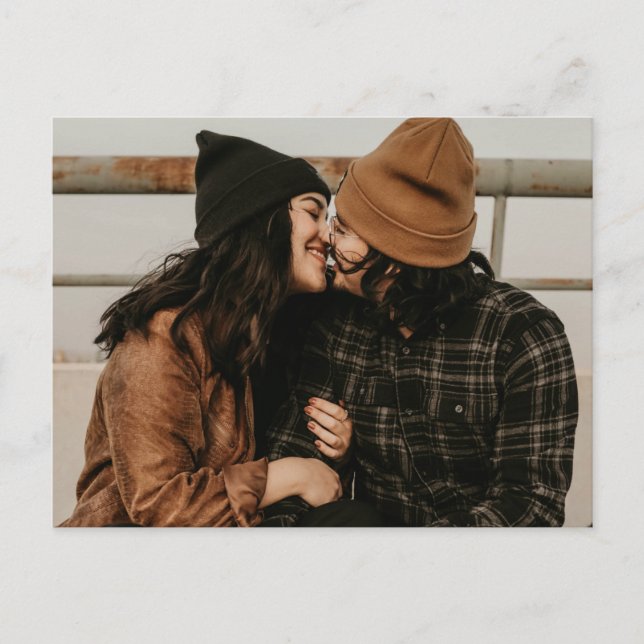 Convite de Casamento Simples Foto Orçamento (Frente)