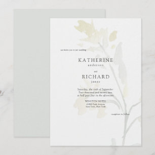 Convite de Casamento Simples II Flores Silvestres