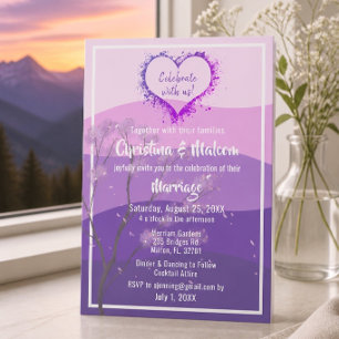 Convite de Casamento Simples Majestade das Montanh