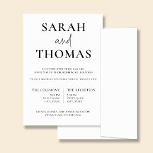 Convite de Casamento Simples Minimalista