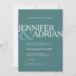 Convite de Casamento Simples Minimalista Moderno T