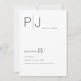 Convite de casamento simples minimalista para guar