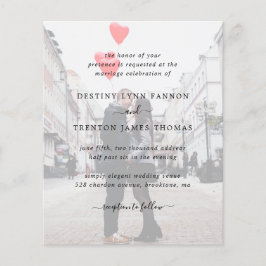 Convite de Casamento Simples Orçamento Moderno Fot