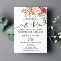 Convite de Casamento Simples Rosa Nada de Chique S