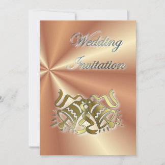 Convite de Casamento Sininhos Dourados