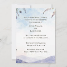 Convite de Casamento Sob os Céus das Terras Altas