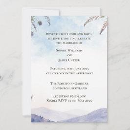 Convite de Casamento Sob os Céus das Terras Altas