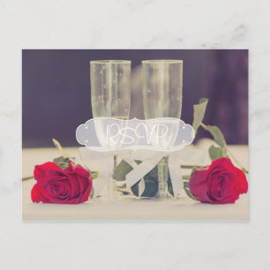 Convite de Casamento Sofisticado com RSVP e Foto