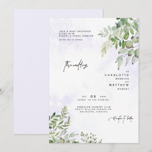 Convite de Casamento Sonho de Folhagem Pingando La