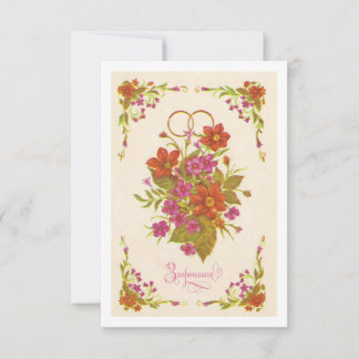 Convite de casamento soviético antigo