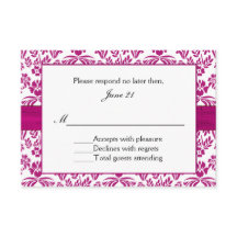 Convite de Casamento Stargazer Lily Damask