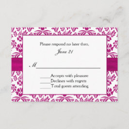 Convite de Casamento Stargazer Lily Damask