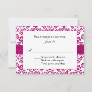 Convite de Casamento Stargazer Lily Damask