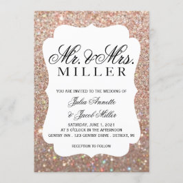 Convite de casamento - Sua Rosa do dia Dourada rel