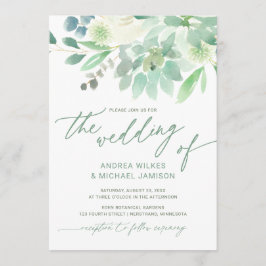 Convite de casamento Suculente Cactus Watercolor V