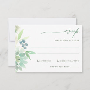 Convite de Casamento Suculento Cacto Aquarela