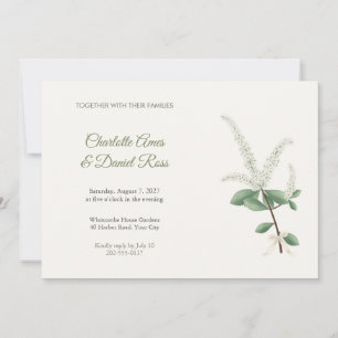 Convite de Casamento Summersweet Flor Blanca