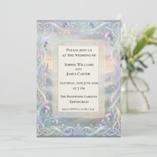 Convite de Casamento Sunset Celtic Thistle
