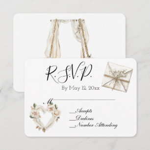 Convite de Casamento Swing Floral Rosa de Renda Cr