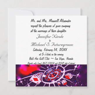 Convite De Casamento Tema Do Casino De Las Vegas