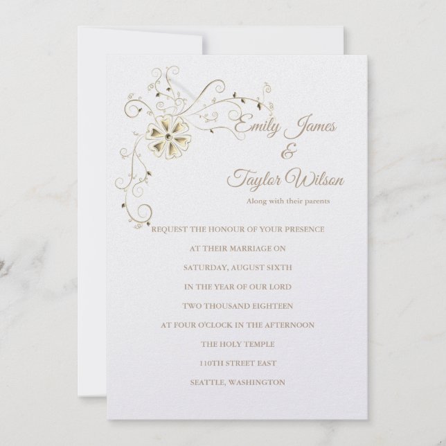 Convite de Casamento Templo (Frente)