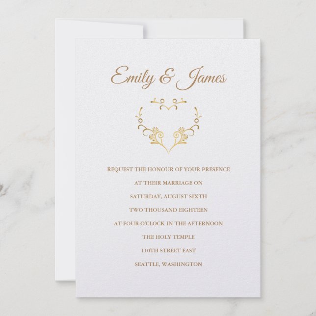 Convite de Casamento Templo (Frente)