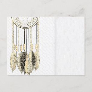 Convite de Casamento Textura Dream Catcher Vintage