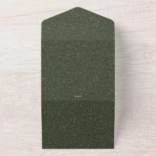 Convite de casamento Texturizado de Moss Green