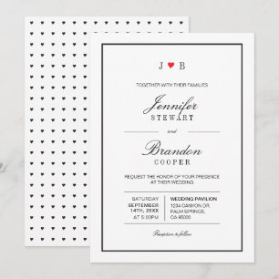 Convite de Casamento Tipografia Chic Simples