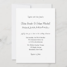 Convite de Casamento Tipografia Clássica