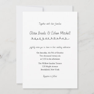 Convite de Casamento Tipografia Clássica