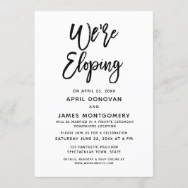 Convite de Casamento Tipografia Eloping Brush
