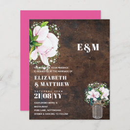 CONVITE DE CASAMENTO Tóquio da Magnolia Rosa do BU